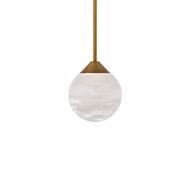 Quest LED Mini Pendant in Aged Brass by Schonbek Beyond