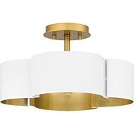 Balsam Four Light SemiFlush Mount in Matte White by Quoizel