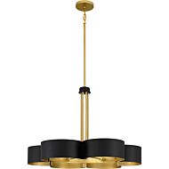 Balsam Six Light Chandelier in Matte Black by Quoizel