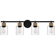 Baltic 4-Light Bathroom Vanity Light in Matte Black