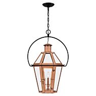 Burdett Three Light Pendant in Aged Copper by Quoizel