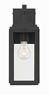 Byron One Light Outdoor Wall Sconce in Matte Black by Crystorama