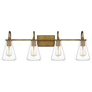 Boyton 4-Light Bathroom Vanity Light in Weathered Brass