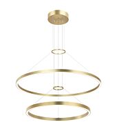 O'Hara LED Chandelier in Brushed Gold by Matteo Lighting