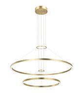 O'Hara LED Chandelier in Brushed Gold by Matteo Lighting