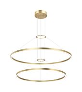 O'Hara LED Chandelier in Brushed Gold by Matteo Lighting