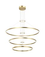 O'Hara LED Chandelier in Brushed Gold by Matteo Lighting