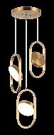 Kennedy LED Pendant in Aged Gold Brass by Matteo Lighting