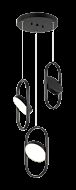 Kennedy LED Pendant in Black by Matteo Lighting