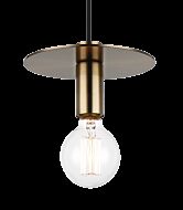 Matteo Kasa 1 Light Pendant Light In Aged Gold Brass