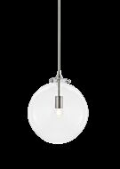 Matteo Menton 1 Light Pendant Light In Brushed Nickel