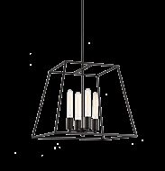 Matteo Candor 4 Light Chandelier In Rusty Black