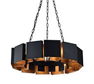 Matteo Mattone 12 Light Chandelier In Matte Black