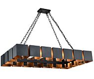 Mattone 18-Light Chandelier in Matte Black