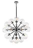 Soleil 18 Light Chandelier in Chrome by Matteo Lighting