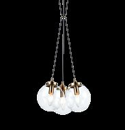 Matteo The Bougie 3 Light Pendant Light In Aged Gold Brass