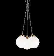 Matteo The Bougie 3 Light Pendant Light In Aged Gold Brass