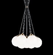 Matteo The Bougie 7 Light Pendant Light In Aged Gold Brass