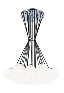 The Bougie 19 Light Chandelier in Chrome by Matteo Lighting