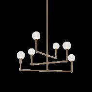 Matteo Candlestix 6 Light Chandelier In Aged Gold Brass