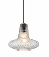 Matteo Quilted Gem 1 Light Pendant Light In Matte Black