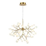 Hydragea Bloom 45-Light LED Pendant in Gold, Champ, Gld Leaf