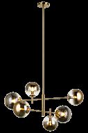 Averley Six Light Chandelier in Aged Gold Brass by Matteo Lighting