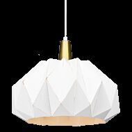 Matteo The Origami 1 Light Pendant Light In White