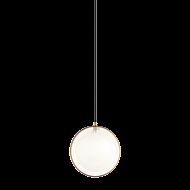 Matteo Chatoyant 1 Light Pendant Light In Aged Gold Brass