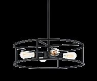 Matteo Candid 4 Light Pendant Light In Rusty Black