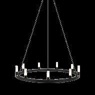 Matteo Cascadian 9 Light Chandelier In Matte Black