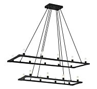 Cascadian 18-Light Chandelier in Matte Black