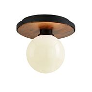 Cadet One Light Flush Mount in Soft Black by Troy Lighting