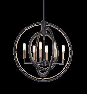 Matteo Odyssey 6 Light Pendant Light In Black