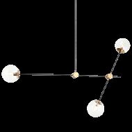 Matteo Cosmic 3 Light Pendant Light In Aged Gold Brass