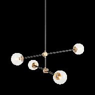 Matteo Cosmic 4 Light Chandelier In Aged Gold Brass