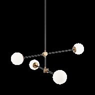 Matteo Cosmic 4 Light Chandelier In Aged Gold Brass