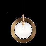 Matteo Astro 1 Light Pendant Light In Aged Gold Brass