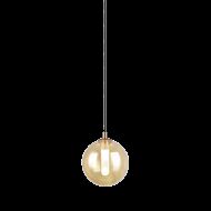 Matteo Magma 1 Light Pendant Light In Amber