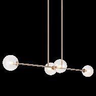 Matteo Novo 4 Light Pendant Light In Aged Gold Brass