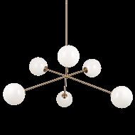 Matteo Novo 6 Light Chandelier In Aged Gold Brass