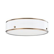 Eli LED Flush Mount in Patina Brass And Soft White by Troy Lighting