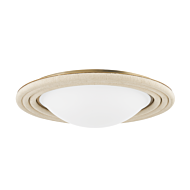 Zion LED Flush Mount in Patina Brass by Troy Lighting