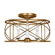 Beatrix Four Light Semi Flush Mount in Antique Gild by Visual Comfort Studio