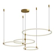 Bruni LED Chandelier in Brushed Gold by Kuzco Lighting