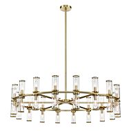 Alora Revolve 36 Light Chandelier tural Brass And Clear Glass