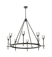 Alora Salita 8 Light Chandelier in Urban Bronze And Clear Crystal