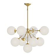 Celia 9-Light Chandelier in Brushed Gold