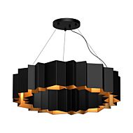 Akira Seven Light Chandelier in BlackGold by Kuzco Lighting