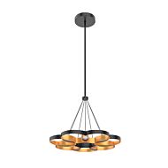 Maestro LED Chandelier in BlackGold by Kuzco Lighting